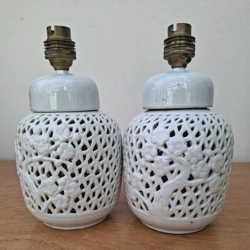 Pair vintage chinese blanc - pair,